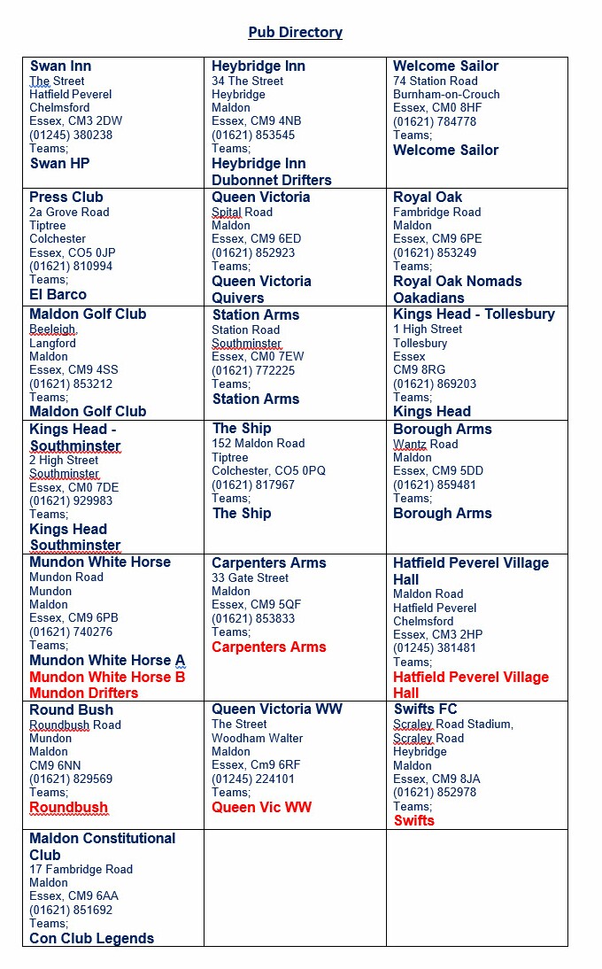 Venues Summer 2019 